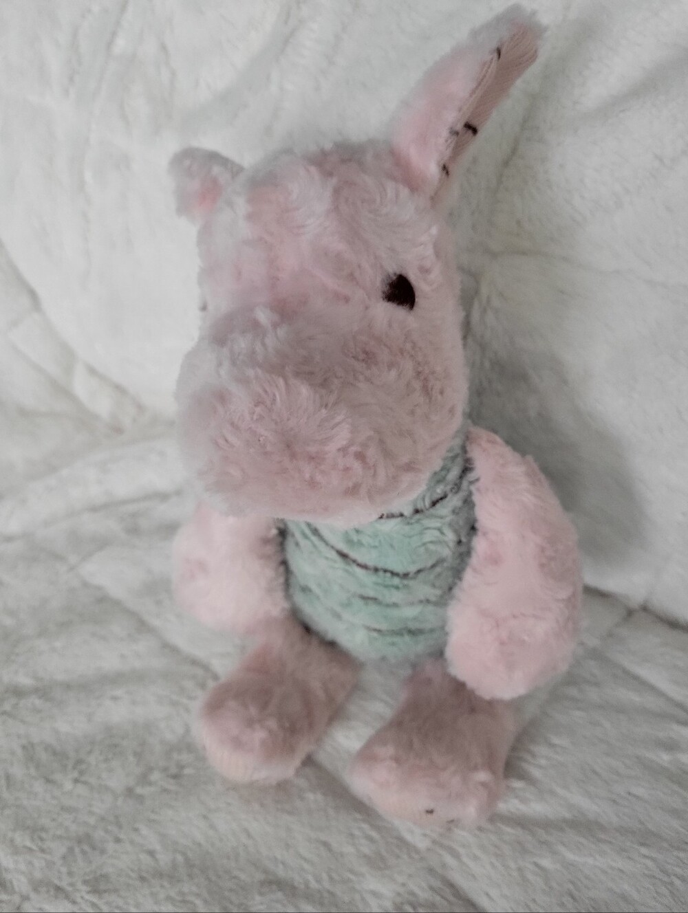 Disney Classic Pooh Plush Pink Stuffed Animal with Mint Belly